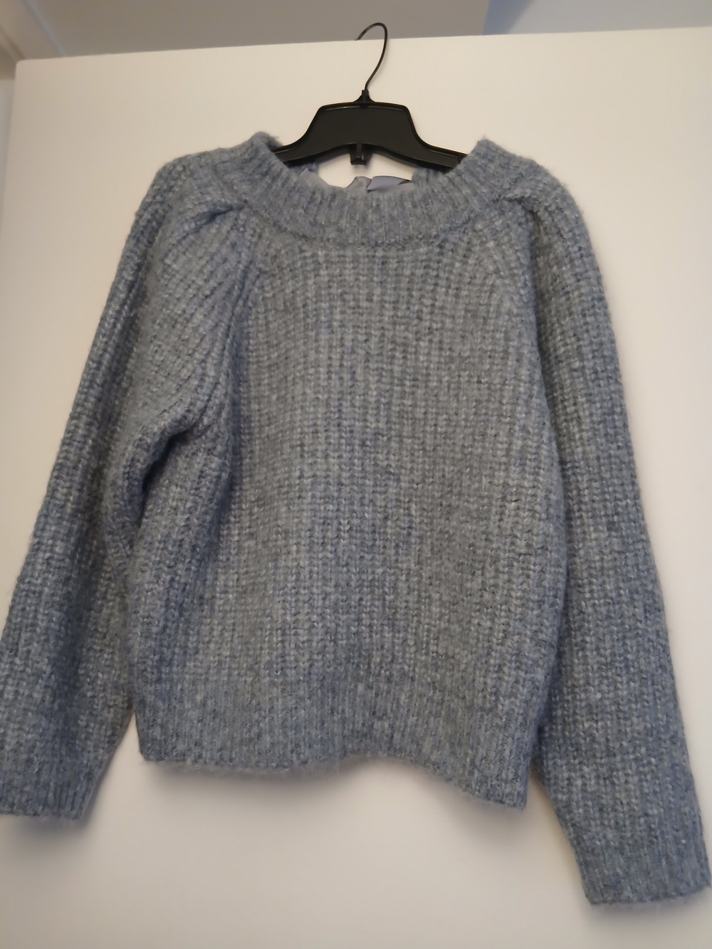 Women's Ribbed Crewneck Sweater - Light Blue
